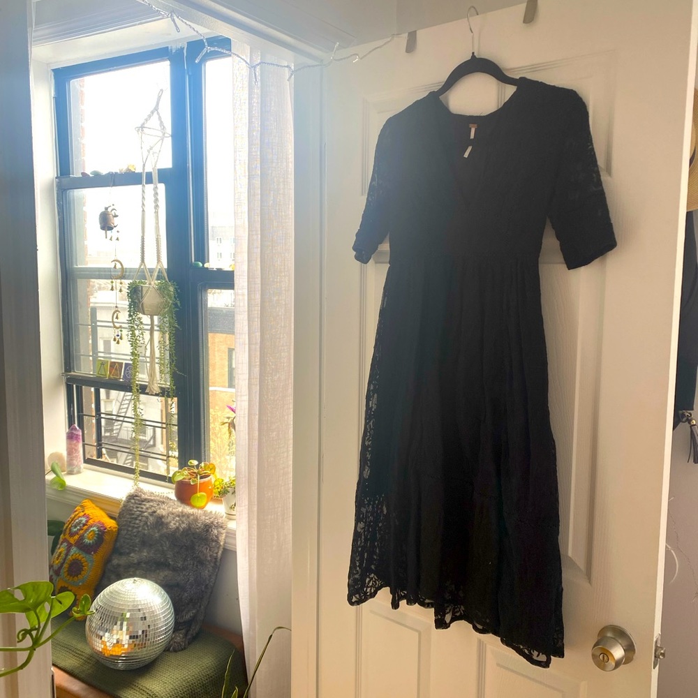 Black lacy Free People Dress